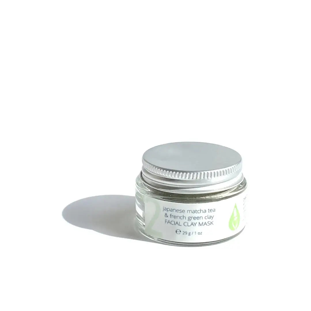Japanese Matcha Tea & French Green Clay Facial Mask with French green clay + Vitamin C + Spirulina extract